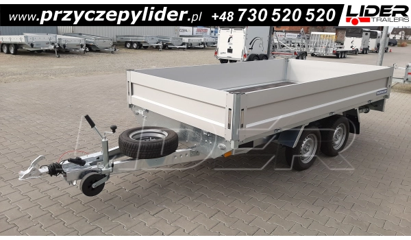 BR-020D przyczepa Condor II, 330x180cm, ciężarowa towarowa, burty aluminiowe, NAJAZDY ALU + PODPORY, DMC 2700kg
