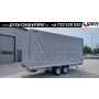 BR-098A przyczepa + plandeka 500x210x240cm, ciężarowa Atlas, towarowa, burty aluminiowe, platforma, laweta, DMC 3000kg