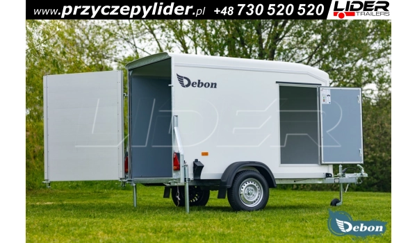 DB-053B  przyczepa 250x130x156cm, Fourgon C255 PPL + drzwi boczne, do motocykli, Debon - Cheval Liberte DMC 750-1300kg