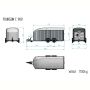 DB-90C przyczepa 509x206x206cm, furgon C900 + DRZWI BOCZNE, do przewozu samochodów, quadów, DMC 3500kg