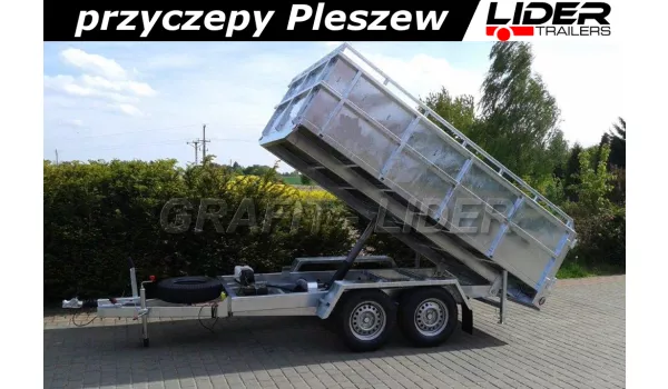 LT-032 przyczepa 320x180x70cm, wywrotka ciężarowa, do gruzu, wysokie burty + reling, DMC 3000kg