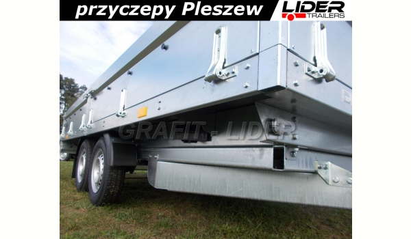 NP-103 przyczepa 420x215x40cm, N20-420 2 kps, towarowa ciężarowa, platforma do 6 europalet, DMC 2000kg