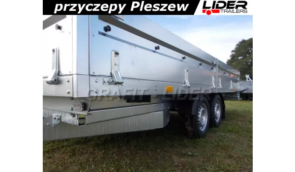 NP-117 WYPRZEDAŻ przyczepa 420x215x40cm, N13-420 2 kps, towarowa ciężarowa, platforma do 6 europalet, DMC 1300kg
