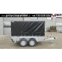 RD-045A przyczepa + plandeka 265x150x150cm, ciężarowa, PODPORY LEWARKOWE, NAJAZDY STALOWE, DMC 2700kg