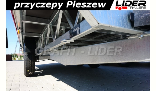 LT-012 przyczepa specjalistyczna, firana dwustronna, 520x220x230cm, podnoszony dach do 250cm, DMC 3000kg