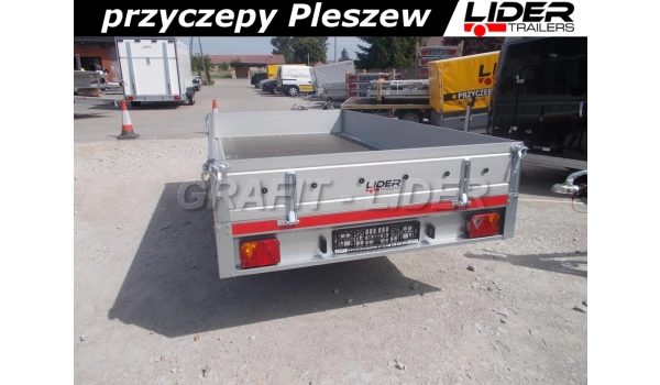 TM-077 Transporter 3617 2C 2t, 365x171cm, ciężarowa, towarowa, burty aluminiowe, DMC 2000kg