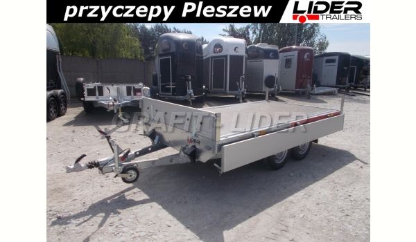 TM-077. Transporter 3617 2C 2t, 365x171cm, ciężarowa, towarowa, burty aluminiowe, DMC 2000kg