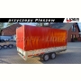 TM-285 przyczepa + plandeka 365x171x150cm, Transporter 3617, ciężarowa, towarowa, burty aluminiowe, DMC 1500kg