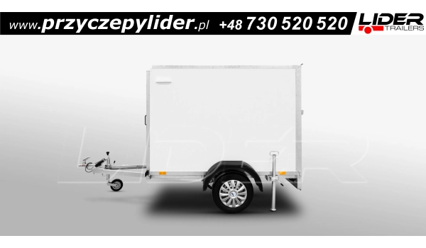 TP-095 TFD 210.01 , furgon sklejkowy, 210x125x150 cm, tył trap najazdowy, DMC 750kg